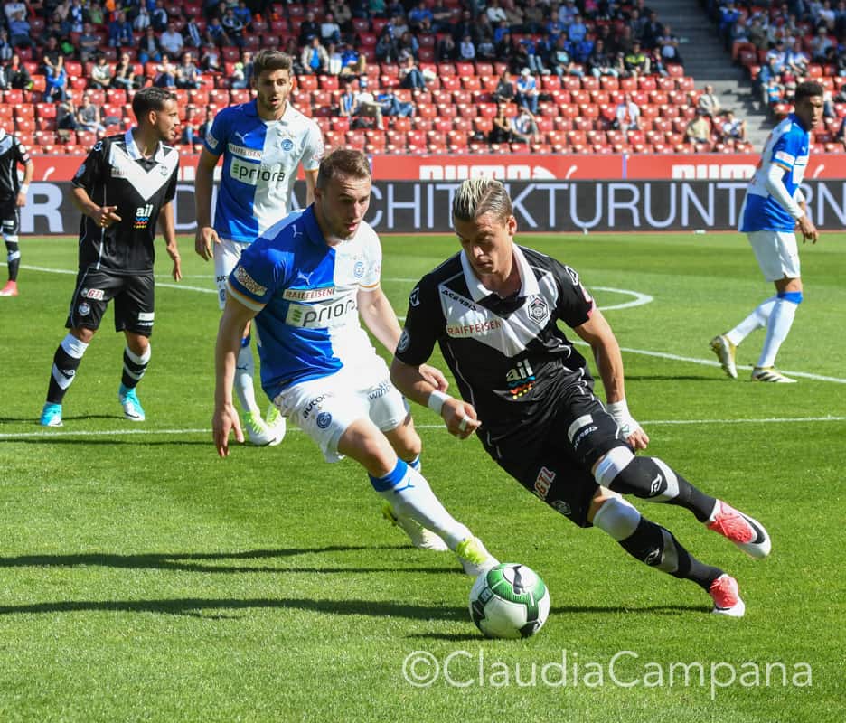 Alioski in action during the game; photo: FC Lugano