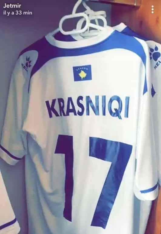 Krasniqi in campo con il Kossovo