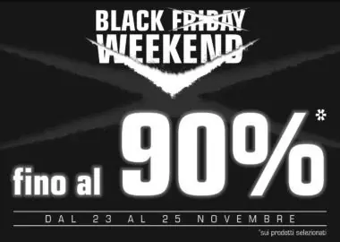 Dal 23 al 25 novembre super offerte per il Black Friday!