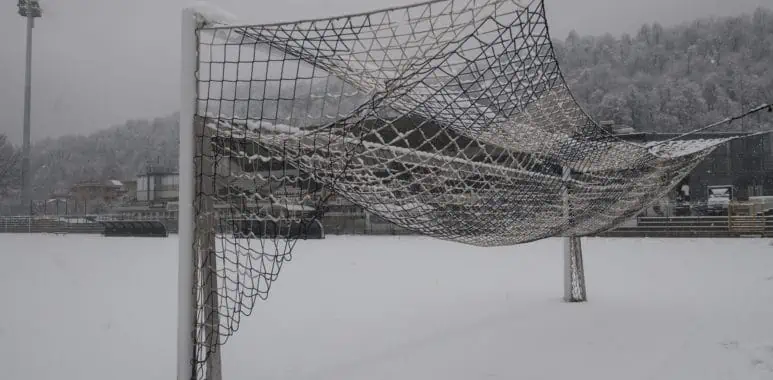 Stadio di Cornaredo innevato