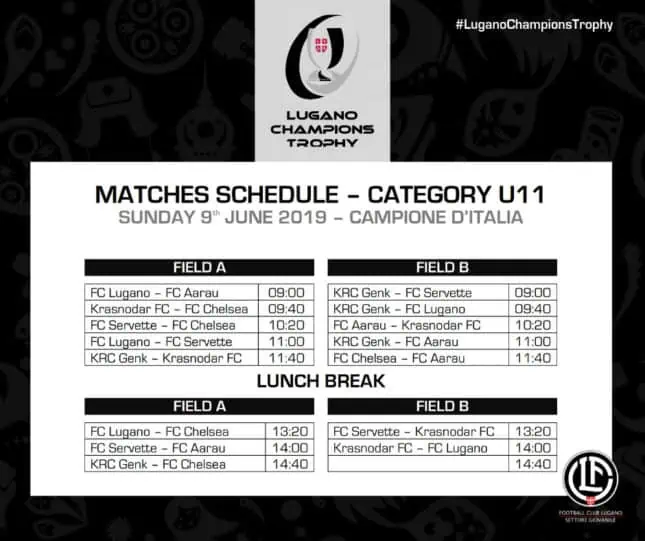 Matches Program | Trofeo Lugano Champions Trophy 2019 3