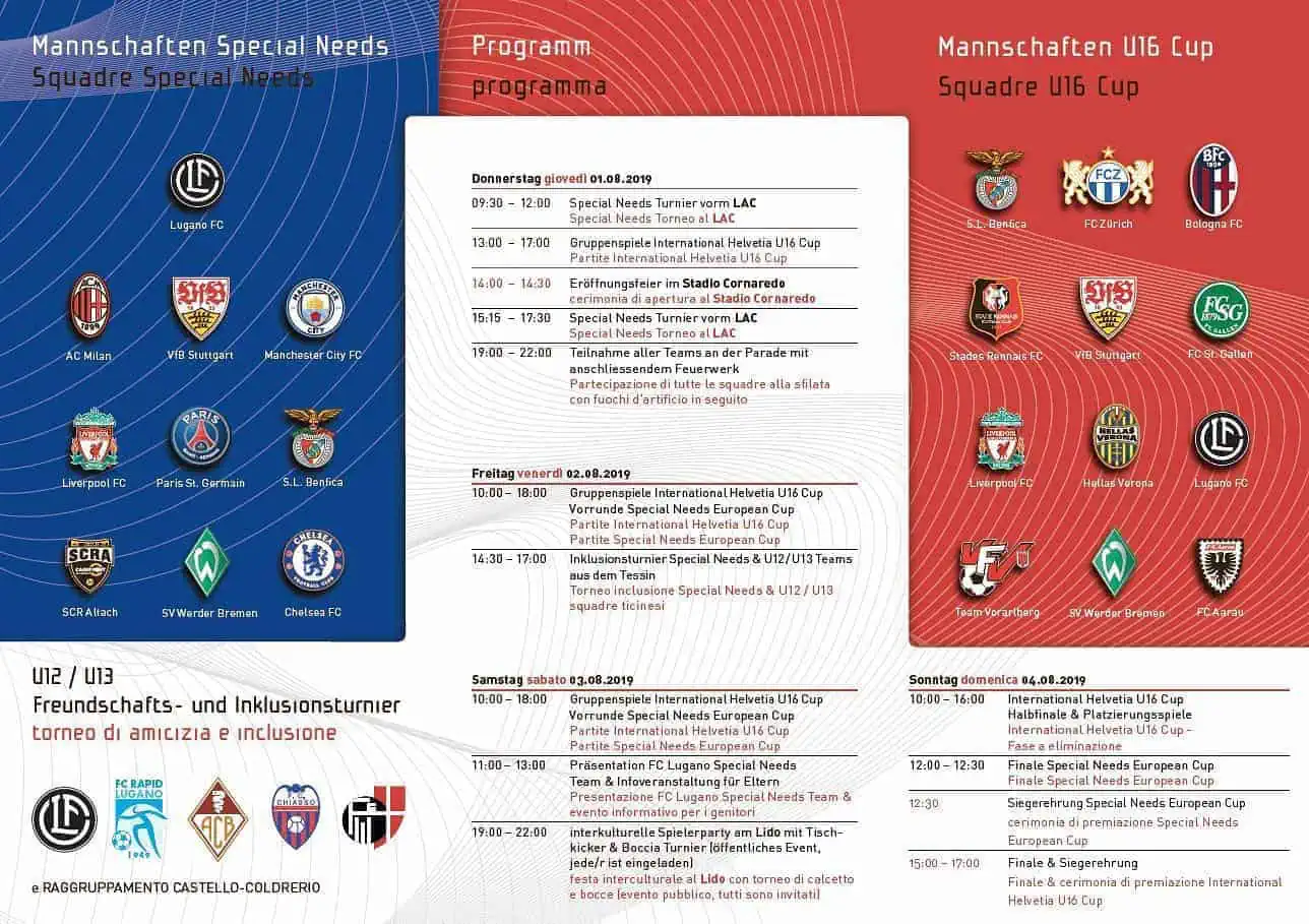 International Helvetia U16 Cup ||| 1-4 Agosto 2019