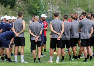 Primo allenamento del ritiro