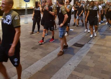 Bianconeri alla sfilata del Primo agosto