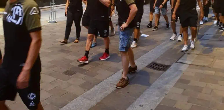 Bianconeri alla sfilata del Primo agosto