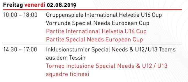 International Helvetia U16 Cup: Start !!! 8