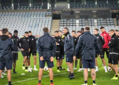Allenamento nello stadio del Malmoe