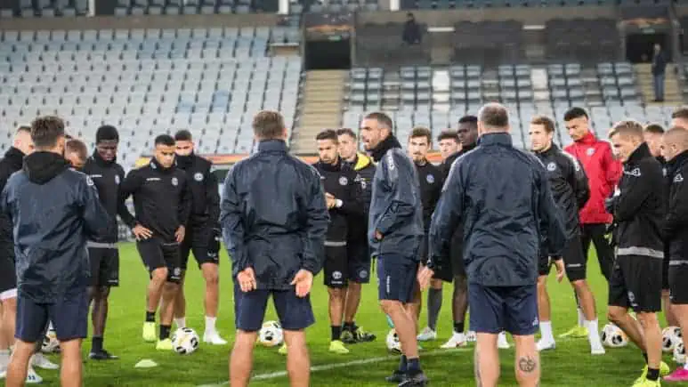 Allenamento nello stadio del Malmoe