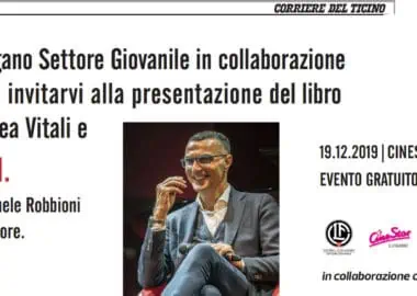 “Bella zio” Giovedì 19.12.2019 vi invita alla presentazione del libro di Beppe Bergomi e Andrea Vitali