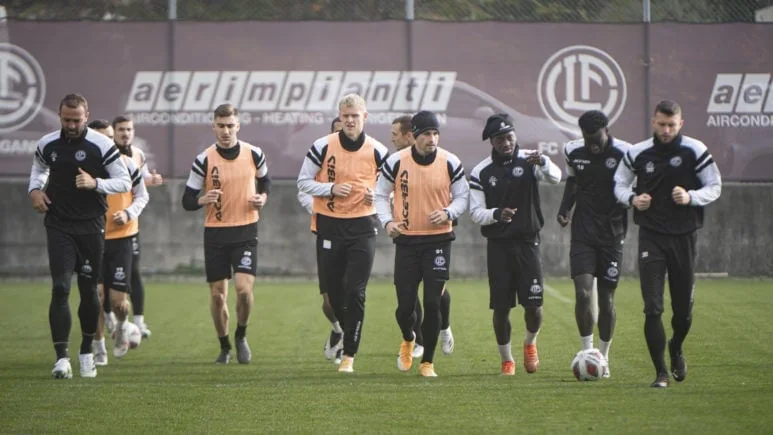 Un'immagine di un allenamento dell'FC Lugano