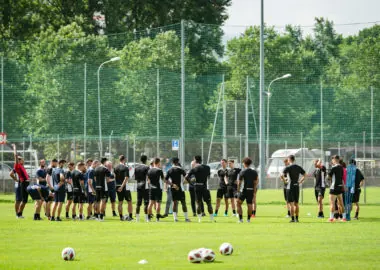 La squadra alla ripresa degli allenamenti