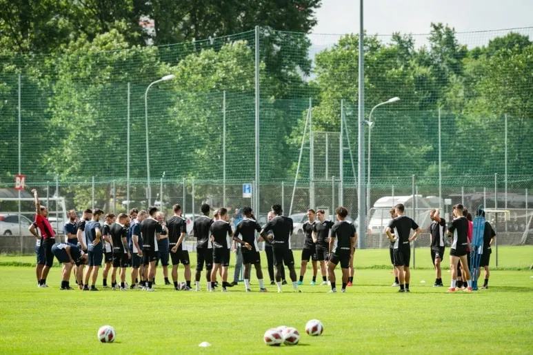 La squadra alla ripresa degli allenamenti