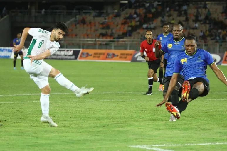 Amoura in gol con l'Algeria