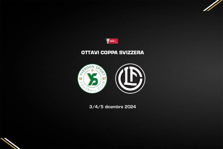 Coppa Svizzera, negli ottavi trasferta a Yverdon